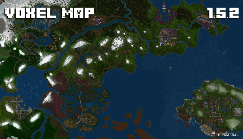 Мод VoxelMap для Майнкрафт 1.5.2 - мини карта