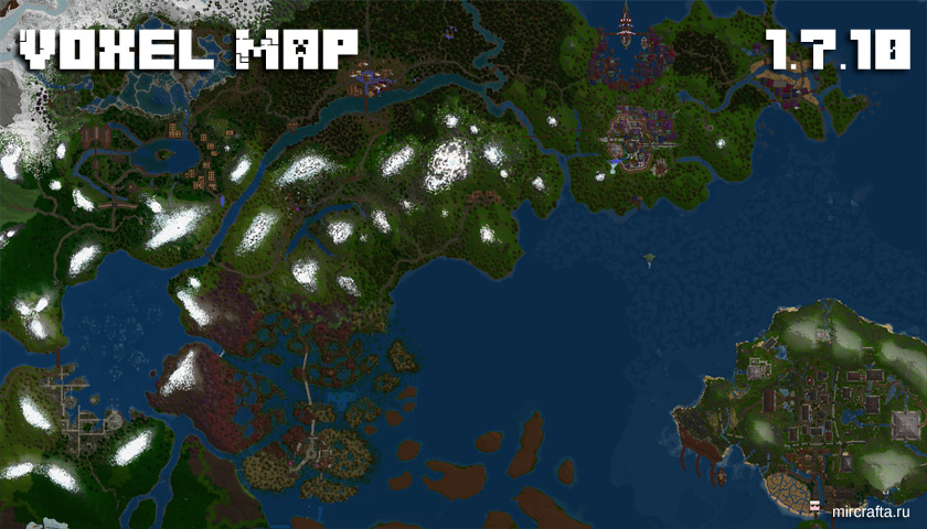 Мод VoxelMap для Майнкрафт 1.7.10 - мини карта